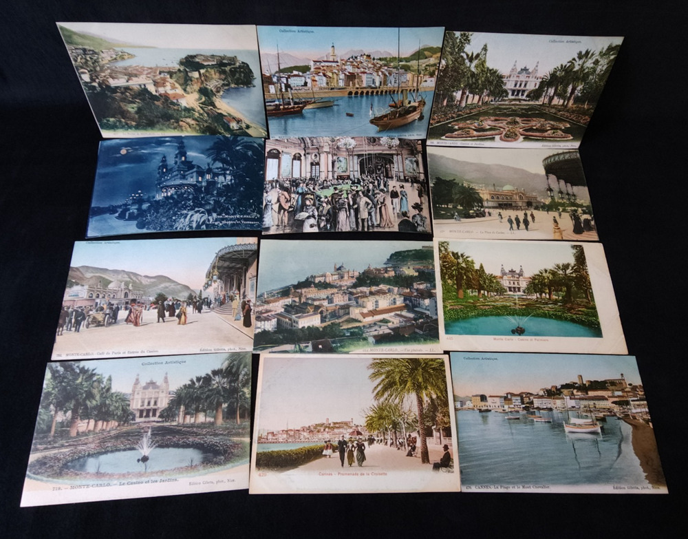 Antique Monte Carlo Monaco Postcards Lot of 12 Landscape Architectural Unposted